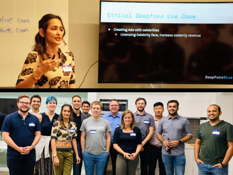 Rashi Ranka speaking at "Deepfake — Fake News" Event